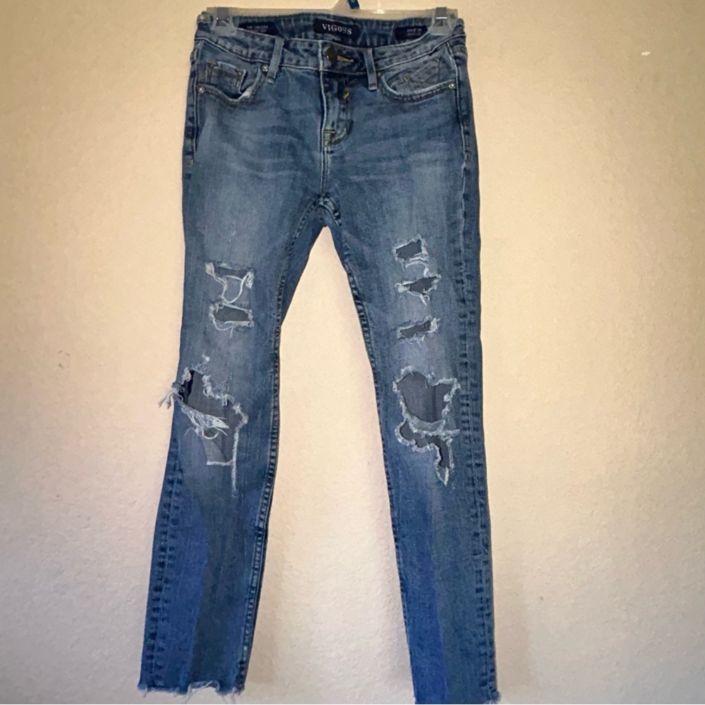 Size 24 Vigoss Skinny Distressed Jeans
